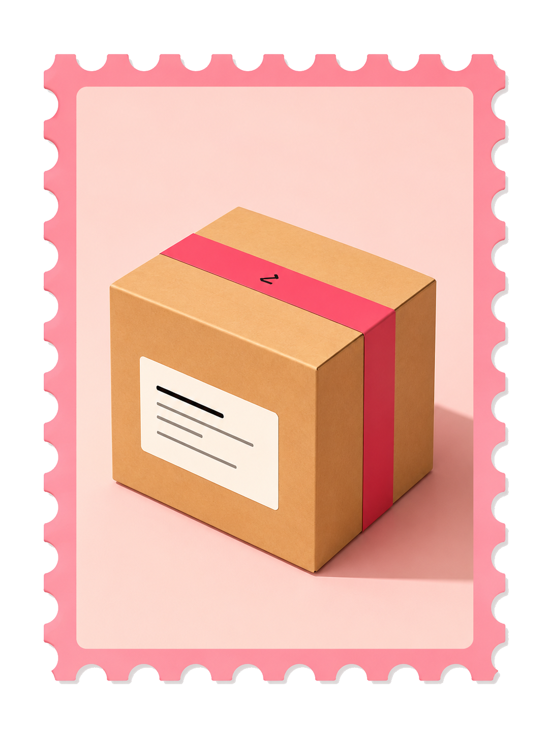 Postage stamp illustration of a parcel box